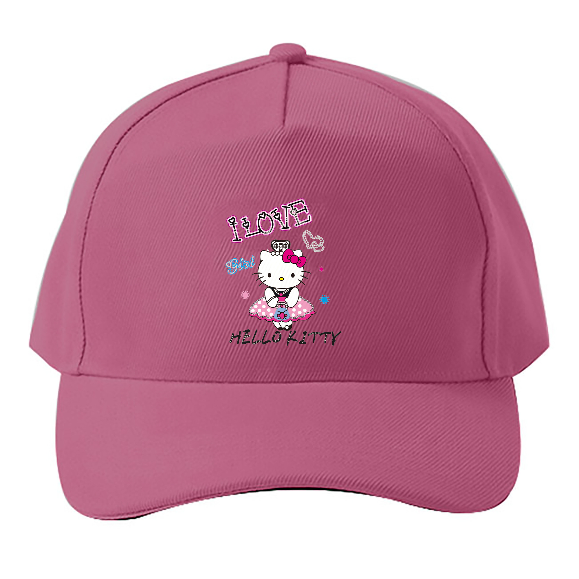 （画像用） Hello Kitty ハローキティ ベースボールキャップ 綿100％ 男女兼用 帽子 スポーツ